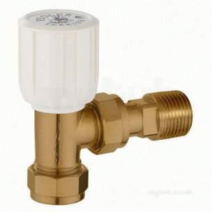 Terrier and Belmont Radiator Valves -  Terrier 367 15mm X 1/2 Inch Mi Angle Wh Brass